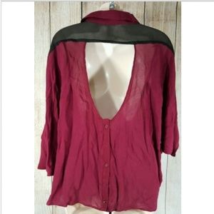 Faisca dolman sleeves open back Button Front